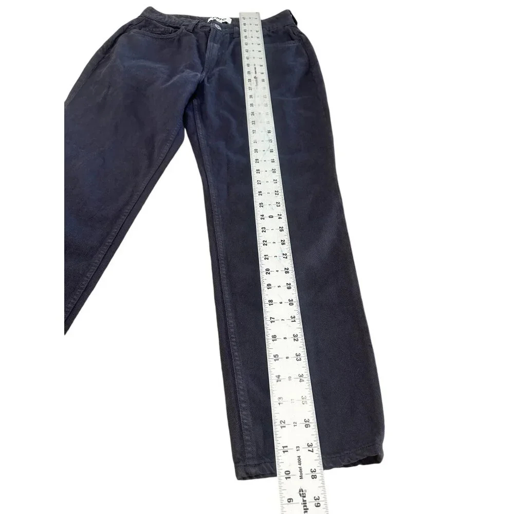 YMC Tearaway Jeans Men Small Navy Blue Cropped Tapered Relaxed Mid Rise Straight